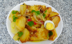 Bacalhau Assado com Batatas e Pimento