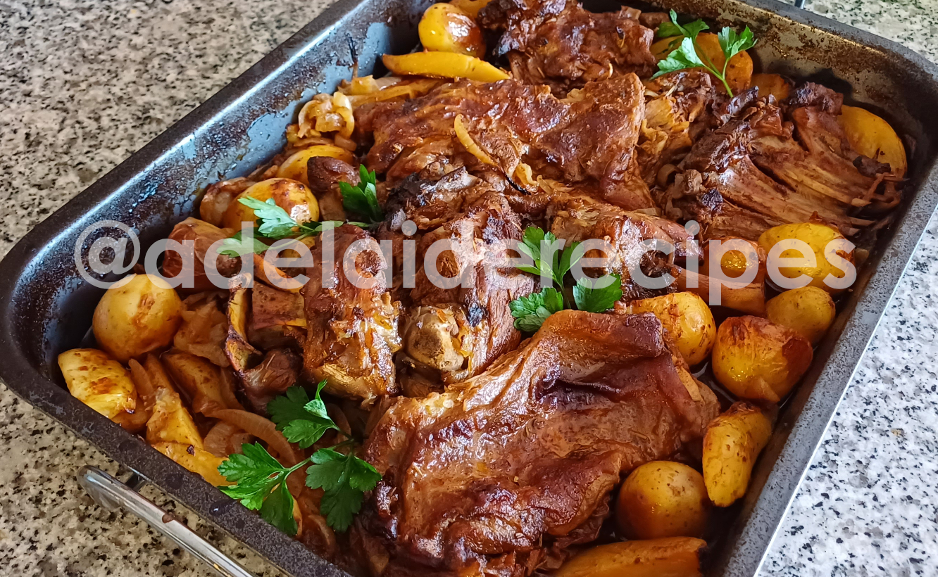 Oven-Roasted Goat with Potatoes | Roast Goat from Consoada