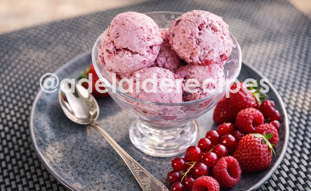 Homemade Red Fruit Ice Cream in 10 MINUTES (Without a Machine!)