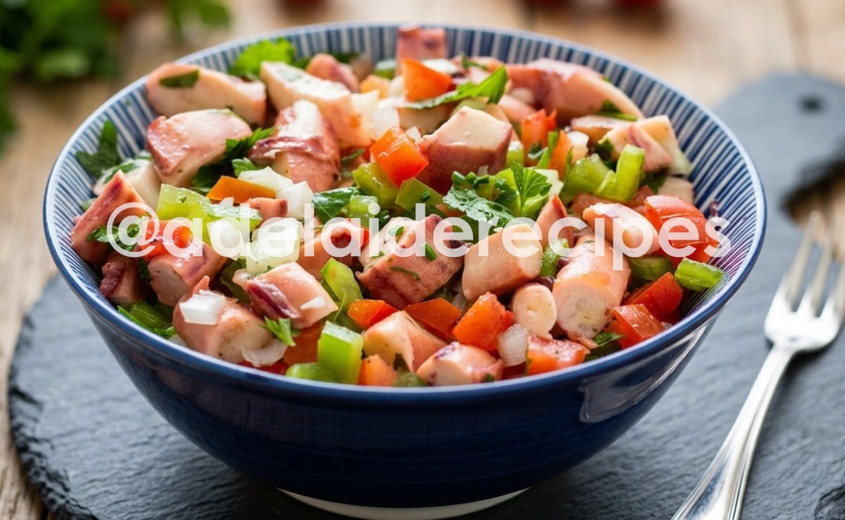 Potato Tentacle Salad with Pepper | Refreshing and Healthy Recipe