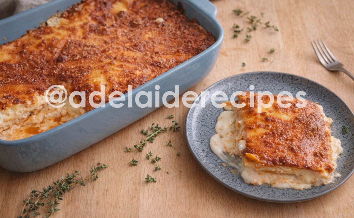 Easy and Quick Creamy Chicken Lasagna!