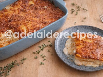 Easy and Quick Creamy Chicken Lasagna!
