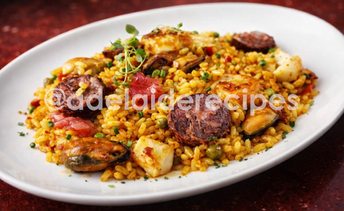 Paella | Spanish Recipe with Rice, Seafood and Vegetables