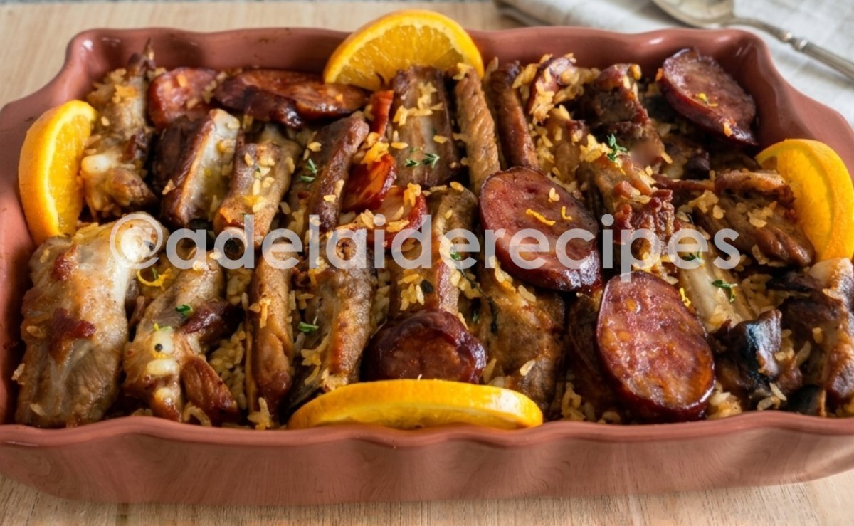 Spare ribs rice with chorizo in the oven | Portuguese Recipe