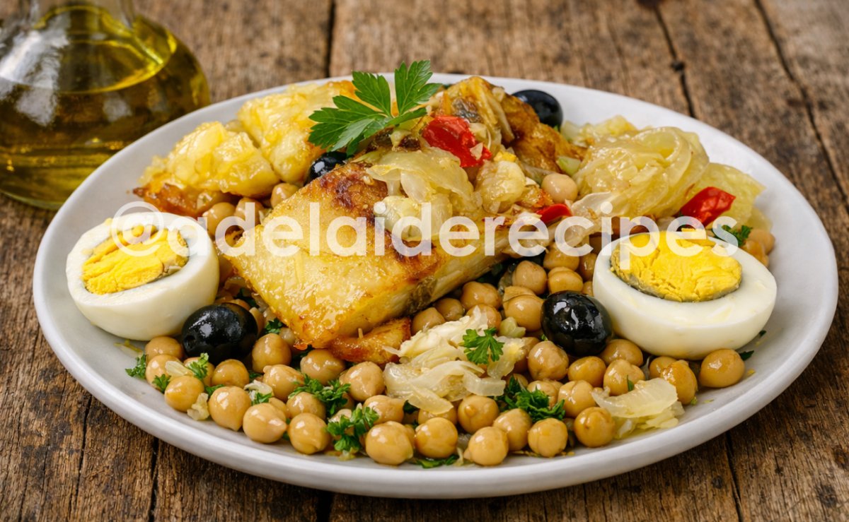 Portuguese Cod with Chickpeas