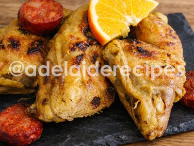 Roasted Chicken Thighs with Chorizo