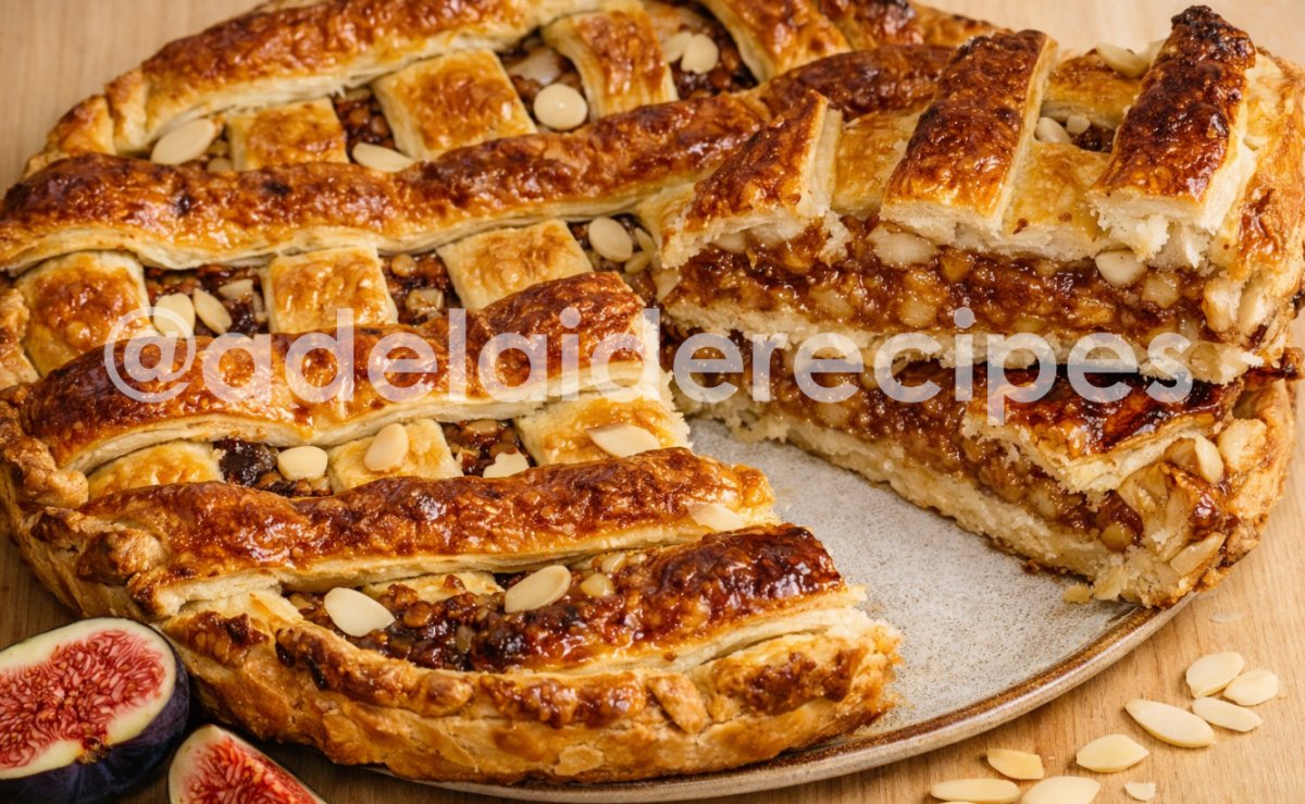Fig and Almond Tart (without eggs and milk)